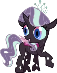 Size: 5000x6329 | Tagged: absurd resolution, artist:metatiara, changeling, changelingified, derpibooru import, diamond tiara, purple changeling, safe, simple background, solo, species swap, transparent background