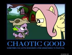 Size: 750x574 | Tagged: demotivational poster, derpibooru import, fluttershy, haunting nightmare, meme, rainbow dash presents, safe, spike