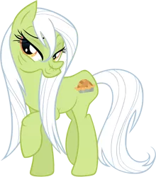 Size: 1000x1138 | Tagged: artist:draikjack, bedroom eyes, derpibooru import, granny smith, hilarious in hindsight, safe, simple background, transparent background, vector, wet mane