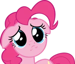 Size: 900x763 | Tagged: artist:julietsbart, derpibooru import, floppy ears, pinkie pie, pouting, puppy dog eyes, safe, simple background, transparent background, vector