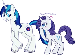Size: 636x472 | Tagged: artist:lulubell, derpibooru import, female, male, rariarmor, rarity, safe, shining armor, shining armor gets all the mares, shipping, simple background, straight, transparent background