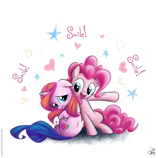 Size: 1360x1360 | Tagged: artist:olegsavoskin, crying, derpibooru import, duo, g3, g3 to g4, generation leap, pinkie pie, rarity (g3), safe, smile smile smile