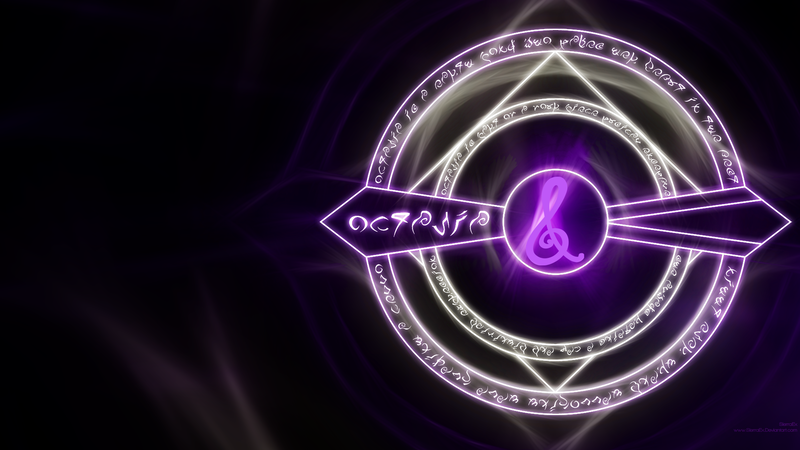 Size: 1920x1080 | Tagged: artist:sierraex, derpibooru import, magic, magic circle, octavia melody, runes, safe, translated in the comments, wallpaper