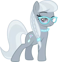 Size: 5657x6000 | Tagged: safe, artist:kraysee, derpibooru import, silver spoon, earth pony, pony, absurd resolution, cutie mark, female, glasses, mare, older, older silver spoon, simple background, solo, transparent background, vector