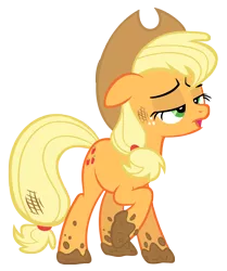 Size: 4000x4790 | Tagged: safe, artist:tzolkine, derpibooru import, applejack, pony, absurd resolution, drunk, drunk aj, mud, muddy, muddy hooves, simple background, solo, transparent background, vector