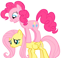 Size: 2126x2029 | Tagged: artist:sierraex, derpibooru import, fluttershy, high res, pinkie pie, safe, simple background, transparent background, vector