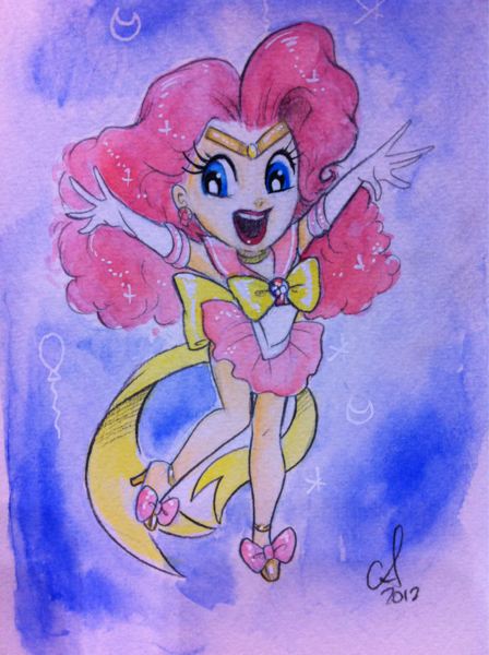 Size: 765x1024 | Tagged: artist:amy mebberson, cosplay, derpibooru import, pinkie pie, safe, sailor moon, sailor scout