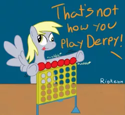 Size: 759x700 | Tagged: safe, artist:riokenng3, derpibooru import, derpy hooves, pegasus, pony, board game, connect four, female, mare, solo