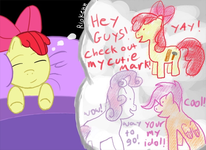 Size: 825x600 | Tagged: apple bloom, artist:riokenng3, cutie mark crusaders, derpibooru import, safe, scootaloo, sweetie belle