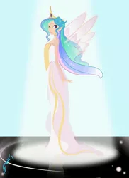 Size: 2550x3500 | Tagged: artist:rainekitty, derpibooru import, high res, humanized, princess celestia, safe, skinny, solo