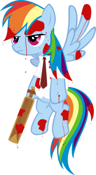 Size: 2191x4000 | Tagged: artist:j-brony, blood, clothes, costume, cricket bat, crossover, derpibooru import, rainbow dash, semi-grimdark, shaun of the dead, shaun riley