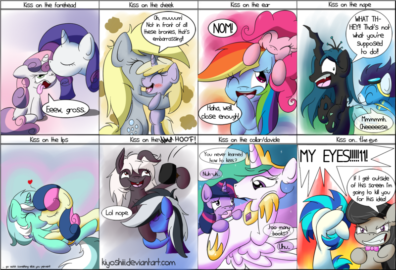 Size: 1431x976 | Tagged: safe, artist:kiyoshiii, derpibooru import, bon bon, derpy hooves, dinky hooves, lyra heartstrings, octavia melody, pinkie pie, princess celestia, queen chrysalis, rainbow dash, rarity, soarin', sweetie belle, sweetie drops, twilight sparkle, vinyl scratch, oc, alicorn, changeling, changeling queen, earth pony, pegasus, pony, unicorn, abstract background, adorabon, art meme, biting, blushing, cheeselegs, clothes, cute, cutealis, cutelestia, dashabetes, derpabetes, dialogue, diapinkes, diasweetes, dinkabetes, disgusted, ear bite, equestria's best mother, female, filly, glare, goggles, heart, hoof shoes, kissing, lesbian, licking, looking at you, lyrabetes, lyrabon, male, mare, mother and daughter, nom, ocbetes, pinkiedash, raribetes, scratchtavia, shipping, siblings, silly, sisters, soarinbetes, straight, tavibetes, tongue out, twiabetes, twilestia, uniform, vinylbetes, wall of tags, wonderbolts uniform