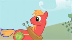 Size: 853x480 | Tagged: safe, derpibooru import, official, screencap, big macintosh, earth pony, pony, the ticket master, behind the scenes, deleted scene, male, solo, stallion, sweet apple acres