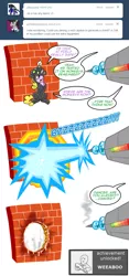 Size: 597x1280 | Tagged: artist:madmax, ask, at field, comic, death ray, derpibooru import, laser, madmax weapon emporium, neon genesis evangelion, oc, oc:bitchdancer, perry bible fellowship, safe, tumblr, unofficial characters only, weeaboo