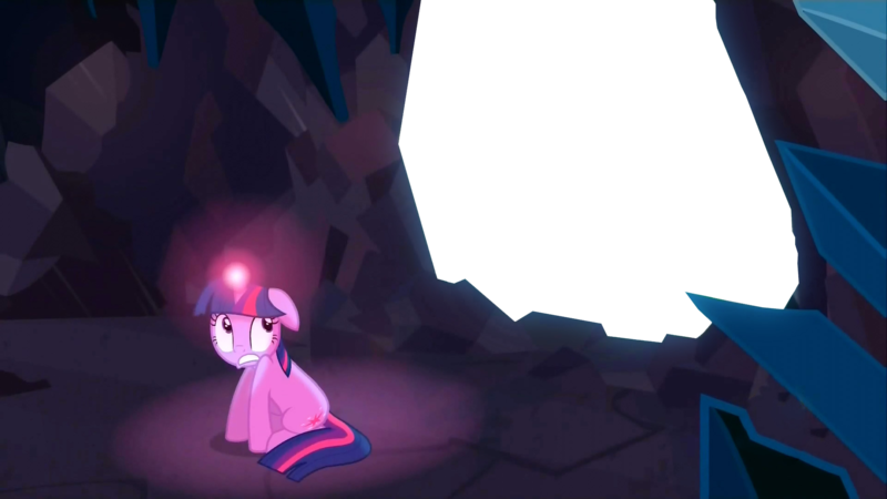 Size: 1920x1080 | Tagged: a canterlot wedding, cave, cave meme, crystal caverns, derpibooru import, edit, edited screencap, exploitable, exploitable meme, light spell, meme, safe, screencap, template, twilight sparkle