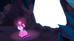 Size: 1920x1080 | Tagged: a canterlot wedding, cave, cave meme, crystal caverns, derpibooru import, edit, edited screencap, exploitable, exploitable meme, light spell, meme, safe, screencap, template, twilight sparkle