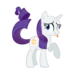 Size: 1300x1223 | Tagged: artist:takua770, derp, derpibooru import, lobotomy, rarity, safe, scrunchy face, wat