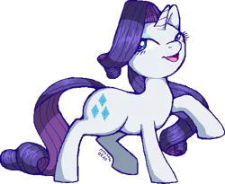 Size: 529x434 | Tagged: safe, artist:hollowzero, derpibooru import, rarity, pony, unicorn, female, mare, ms paint, raised hoof, simple background, transparent background