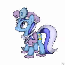 Size: 512x512 | Tagged: artist:hiddendragon99, dentist, derpibooru import, head mirror, minuette, safe, scrubs (gear), stethoscope