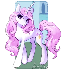 Size: 383x428 | Tagged: dead source, safe, artist:catlinq, derpibooru import, fleur-de-lis, pony, unicorn, artifact, female, long mane, mare, simple background, solo, transparent background