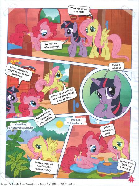 Size: 1200x1600 | Tagged: comic, comic:a bright idea, derpibooru import, fluttershy, german comic, official, pinkie pie, safe, twilight sparkle