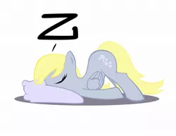 Size: 1100x850 | Tagged: safe, artist:hattonslayden, derpibooru import, derpy hooves, pegasus, pony, ass up, cutie mark, face down ass up, female, mare, pillow, simple background, sleeping, snoring, solo, white background, z