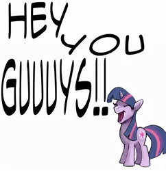Size: 768x792 | Tagged: safe, artist:hattonslayden, derpibooru import, twilight sparkle, pony, unicorn, colored, eyes closed, open mouth, simple background, smiling, solo, standing, talking, the electric company, yelling