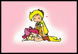 Size: 2478x1722 | Tagged: apple bloom, applejack, artist:pixel-chick, derpibooru import, humanized, safe, sisters, sleeping