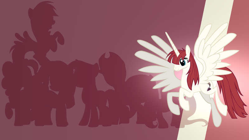 Size: 1920x1080 | Tagged: applejack, artist:rdbrony16, derpibooru import, fluttershy, lauren faust, mane six, oc, oc:fausticorn, pinkie pie, rainbow dash, rarity, safe, shadow, twilight sparkle, vector, wallpaper