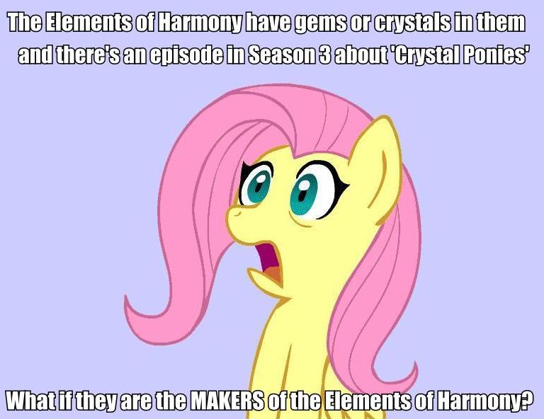 Size: 768x592 | Tagged: safe, derpibooru import, crystal pony, pony, spoiler:s03, conspiracy, conspiracy fluttershy, crystal empire, exploitable meme, insane fan theory, meme, meta