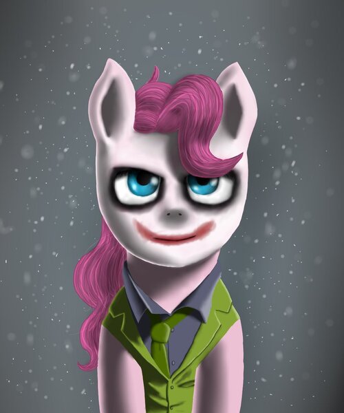 Size: 816x979 | Tagged: artist:lurarin, clothes, crossover, derpibooru import, pinkie joker, pinkie pie, safe, solo, the joker