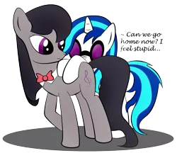 Size: 1791x1545 | Tagged: artist:zomgitsalaura, derpibooru import, dialogue, octavia melody, safe, simple background, transparent background, vinyl scratch