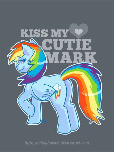 Size: 540x720 | Tagged: safe, artist:nekophoenix, derpibooru import, rainbow dash, pegasus, pony, butt, female, kiss my ass, looking at you, looking back, looking back at you, mare, plot, solo