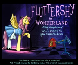 Size: 648x545 | Tagged: alice in wonderland, applejack, artist:cartoonlion, derpibooru import, disney, fluttershy, mary janes, safe