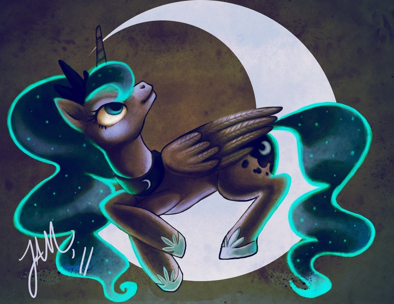 Size: 3300x2550 | Tagged: artist:jabbym, artist:mcl-jessie, crescent moon, derpibooru import, high res, princess luna, safe, solo, transparent moon