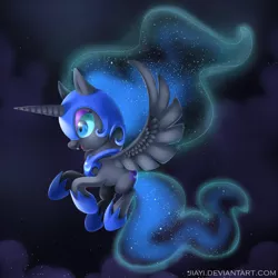 Size: 1024x1024 | Tagged: dead source, safe, artist:jiayi, derpibooru import, nightmare moon, princess luna, pony, chibi, cute, filly, lunabetes, nightmare woon, solo, woona