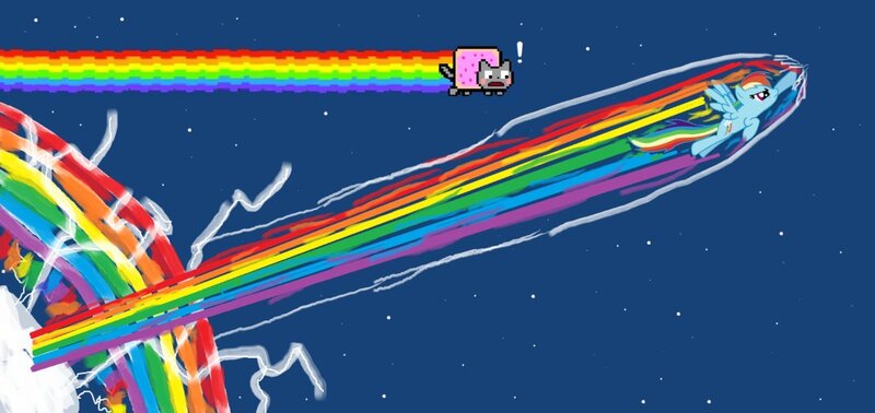 Size: 1300x615 | Tagged: derpibooru import, nyan cat, nyan dash, rainbow dash, safe, sonic rainboom