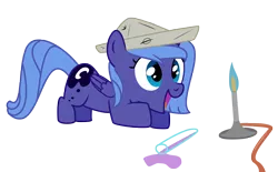 Size: 3712x2296 | Tagged: safe, artist:sintakhra, derpibooru import, princess luna, pony, cartographer's cap, hat, high res, science, solo, woona