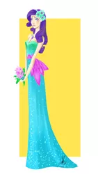 Size: 475x842 | Tagged: artist:ladyamaltea, artist:purpuraimperial, bridesmaid dress, clothes, derpibooru import, dress, humanized, rarity, safe, skinny, wedding