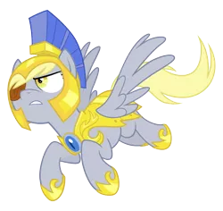 Size: 1800x1700 | Tagged: safe, artist:equestria-prevails, derpibooru import, derpy hooves, pegasus, pony, armor, epic derpy, eyepatch, female, general derpy, guardsmare, helmet, mare, royal guard, simple background, solo, transparent background