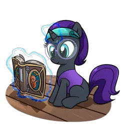 Size: 1000x1000 | Tagged: artist:madmax, book, derpibooru import, fanfic:past sins, filly, oc, oc:nyx, reading, safe, unofficial characters only