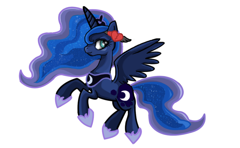 Size: 1000x618 | Tagged: artist:schnuffitrunks, derpibooru import, heart, princess luna, safe, simple background, solo