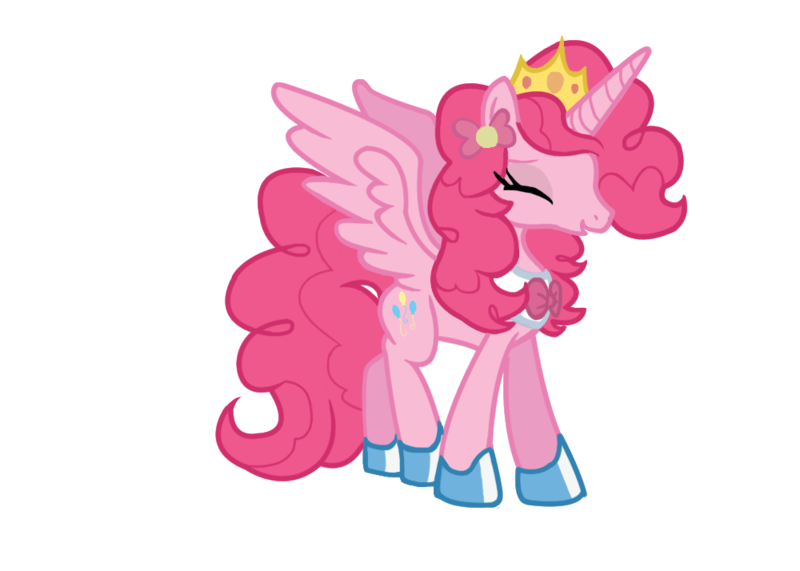 Size: 1000x714 | Tagged: dead source, safe, artist:schnuffitrunks, derpibooru import, pinkie pie, alicorn, pony, alicornified, pinkiecorn, race swap, solo, xk-class end-of-the-world scenario