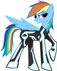 Size: 1038x1306 | Tagged: artist:seyrii, derpibooru import, rainbow dash, safe, simple background, transparent background, tron, vector