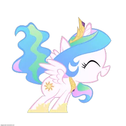 Size: 1600x1600 | Tagged: safe, artist:olegsavoskin, derpibooru import, princess celestia, alicorn, pony, cewestia, cute, female, filly, solo