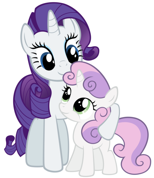 Size: 5218x6000 | Tagged: absurd resolution, artist:stabzor, derpibooru import, rarity, safe, simple background, sweetie belle, transparent background, vector