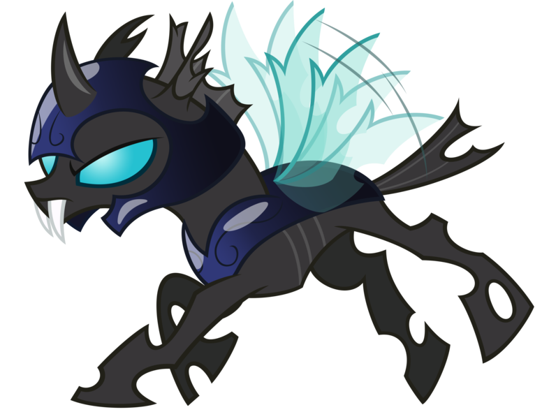 Size: 5500x4200 | Tagged: absurd resolution, armor, artist:stabzor, buzzing wings, changeling, changeling officer, derpibooru import, helmet, safe, simple background, solo, transparent background, vector