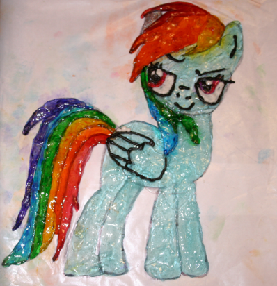 Size: 398x412 | Tagged: artist:bawesome-bacon, derpibooru import, edible, rainbow dash, safe