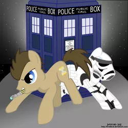 Size: 1000x1000 | Tagged: artist:invidlord, derpibooru import, doctor whooves, safe, star wars, stormtrooper, time turner