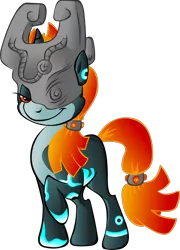 Size: 1396x1942 | Tagged: safe, artist:megadrivesonic, artist:razzek, derpibooru import, ponified, pony, midna, simple background, solo, the legend of zelda, the legend of zelda: twilight princess, transparent background